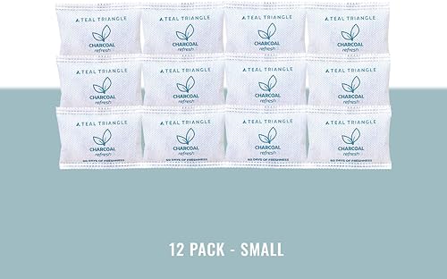 Miniatura 9 de Paquete de 4 bolsas de carbón de bambú, paquetes purificadores de aire para control de olores de 60 días, sin olor natural, grandes