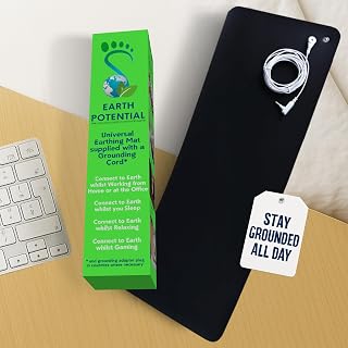 Universal Earthing Mat supplied with a Grounding Cord and can be used as a Computer Keyboard and Mouse, Gaming, Desk, Foot, Bed or Pet Mat.