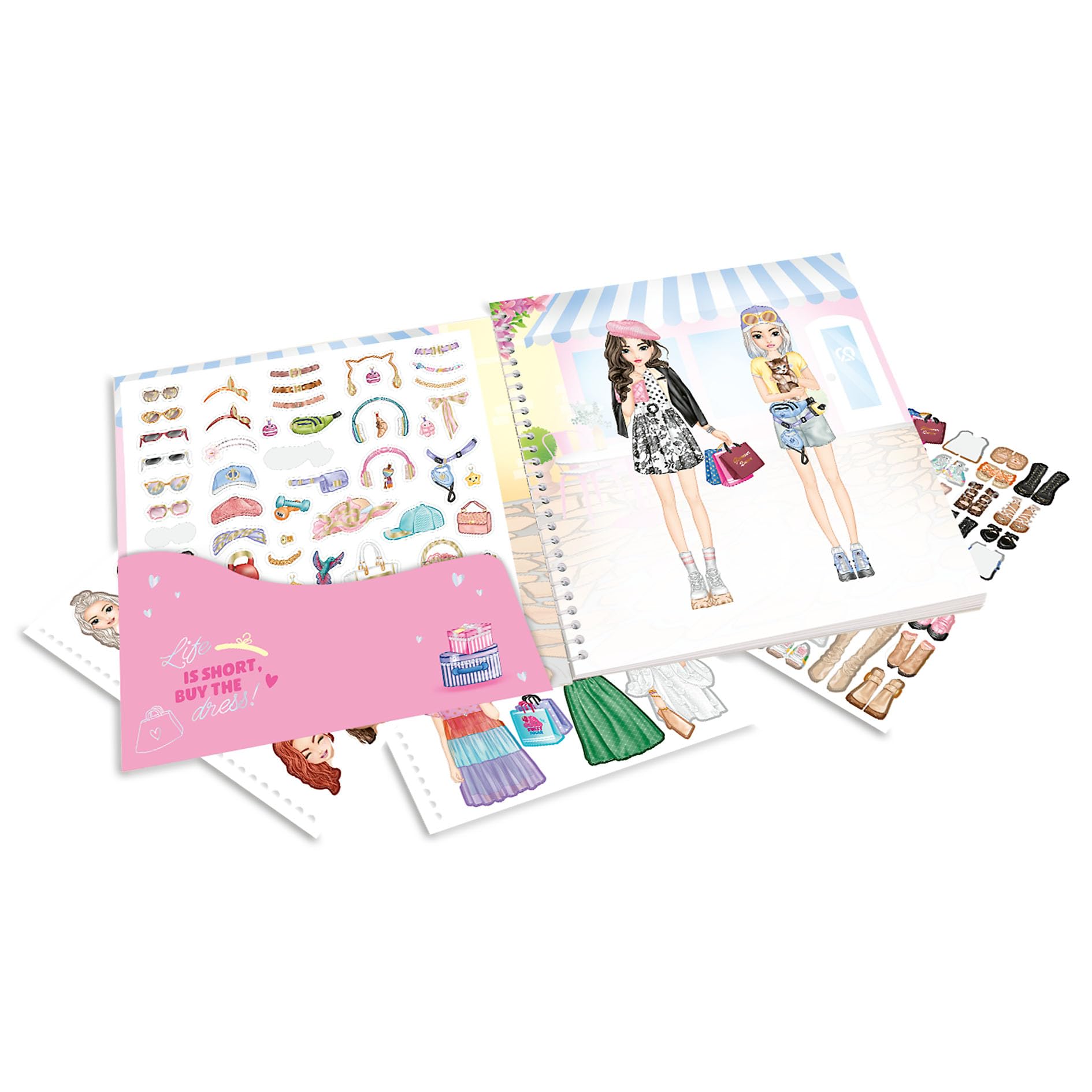 Depesche 13832 TOPModel Dress Me Up – Livre D'autocollants Shopping Tour – 24 Pages, 11 Planches D'autocollants