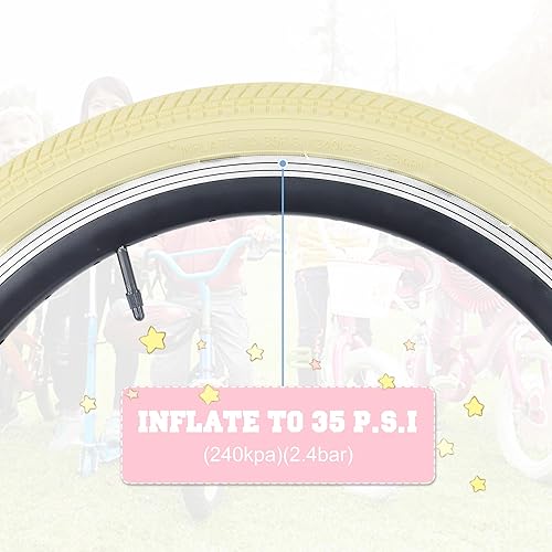 Miniatura 5 de WEEROCK 12 Pack 20 Inch Bicycle Tire 20 * 2.125 with Inner Tubes,Bike Tyre for BMX, MTB Mountain Bike,Child Kid Bike,Tricycle,Crusier Bicycle,Multip
