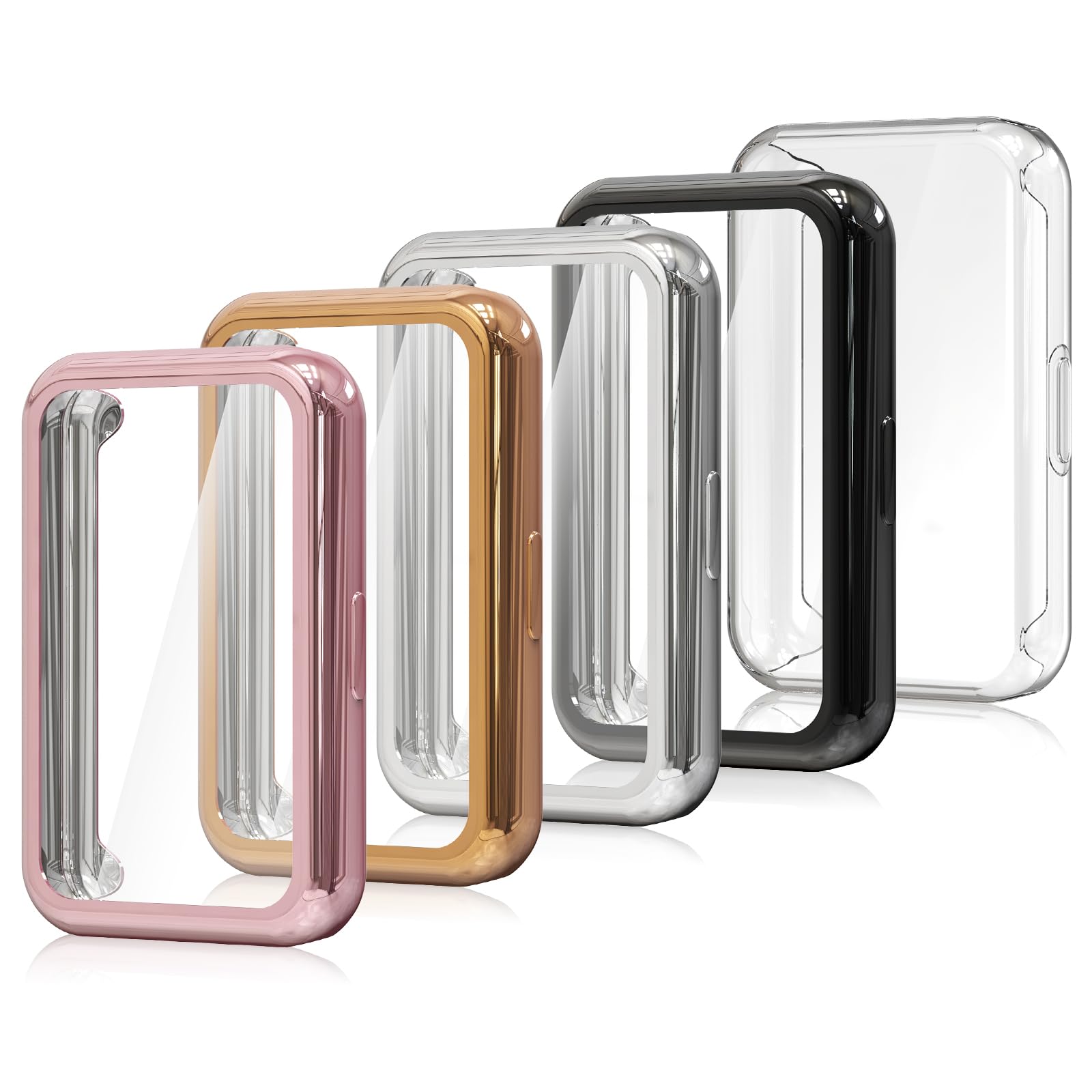 SImpeak 5 Pièces Coque Compatible avec Huawei Band 11,TPU Souple Protection Intégrale Anti-Choc & Anti-Rayure - Étui Transparent Léger avec Coupes Précises pour Huawei Band 11 Montre Connectée