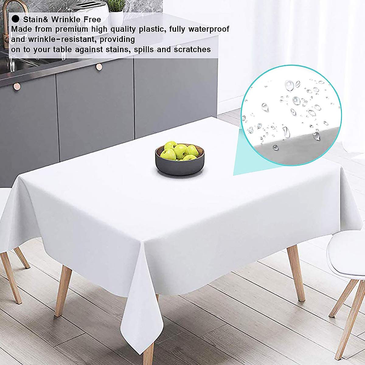 Tovaglia Usa E Getta Trasparente – Confezione Da 20, Impermeabile E Robusta, Ideale Per Feste E Buffet (180x180 Cm)