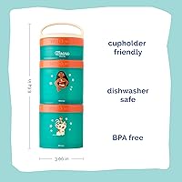 Vista 14 de Whiskware Disney Princess and the Frog, Stackable Snack Containers for Kids, 3 Stackable Snack Cups for School or Travel, Formula and Cupholder Tiana