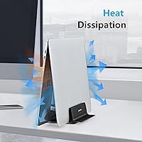Vista 5 de JARLINK Soporte vertical para laptop, soporte de aluminio para computadora portátil con tamaño de base ajustable (hasta 17.3 pulgadas) compatible