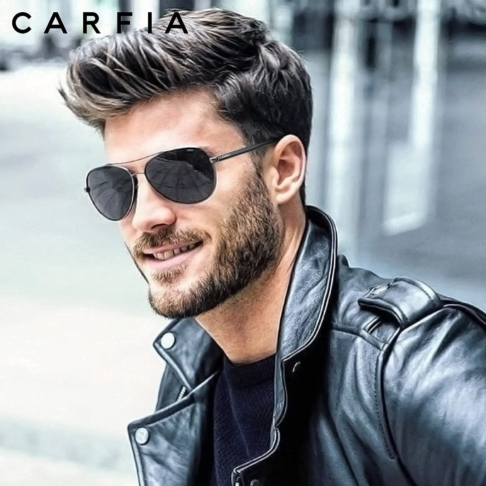 CARFIA Retro polaryzacyjne damskie męskie okulary przeciwsłoneczne UV400 ochrona na zewnątrz jazda sport z metalową ramą, X: Srebrna Ramka Gradient Szary Soczewka, 1