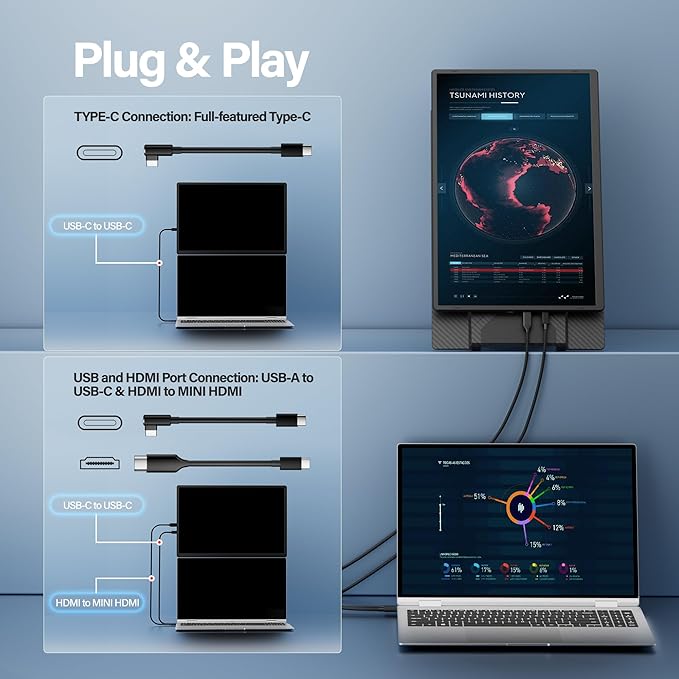 Monitor Extensor 16.1 FHD IPS miniatura 6