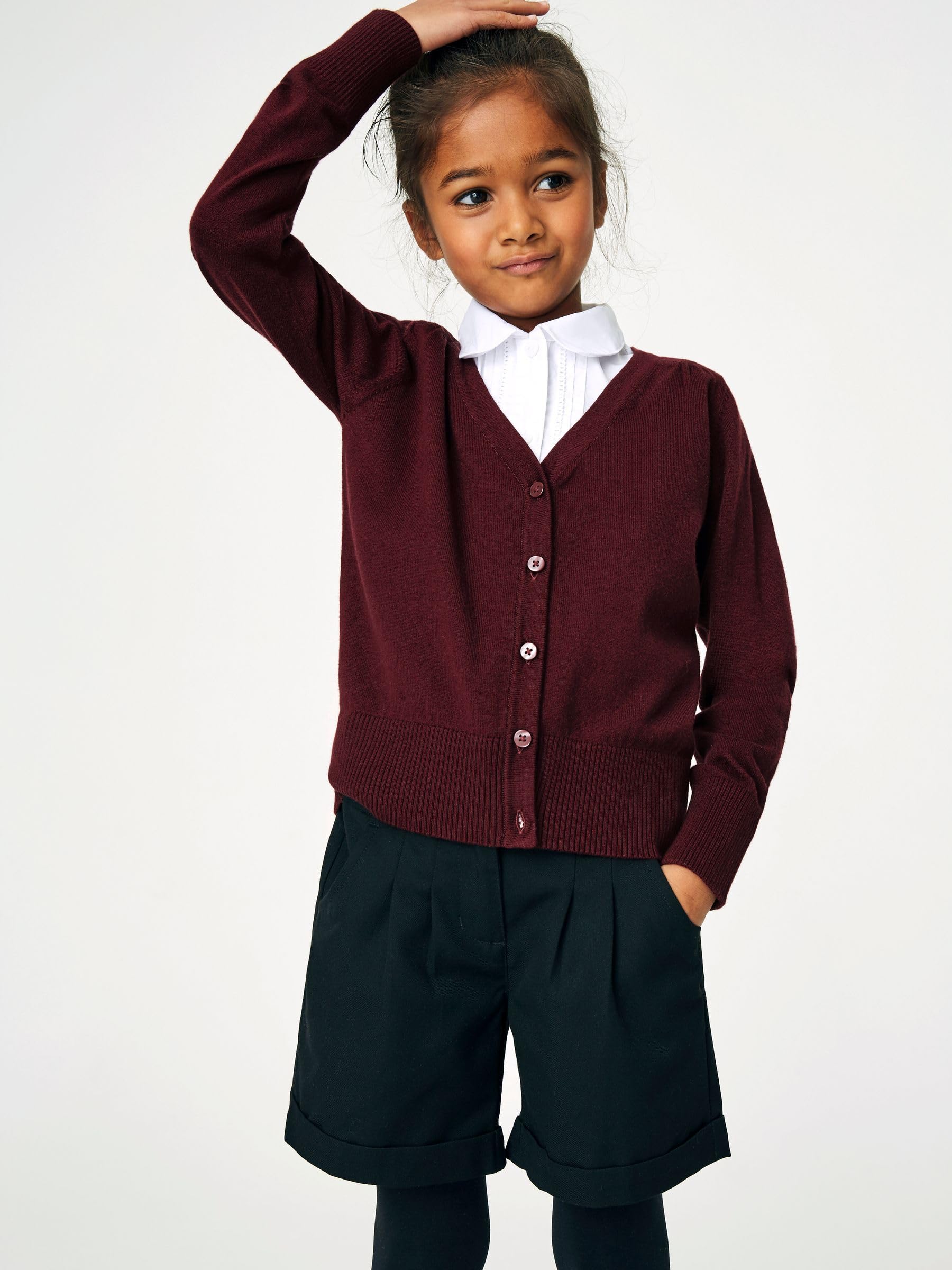 NEXT Mädchen Standard Strickjacke mit V-Ausschnitt
