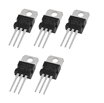 INVENTO 5Pcs TIP122 Bipolar (BJT) Single Transistor, Darlington, NPN, 100 V, 65 W, 5 A, 1000 hFE