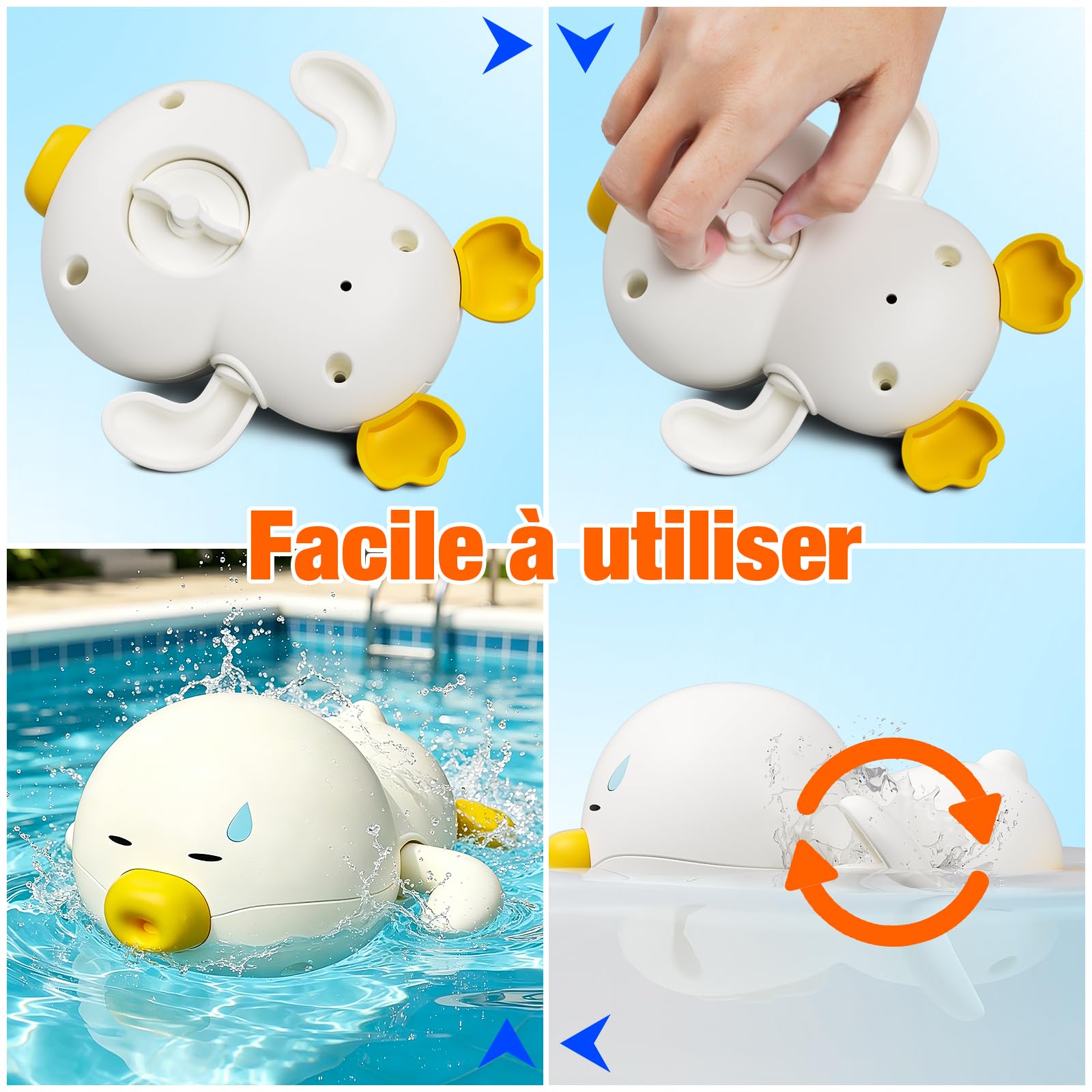 KADAYAY sans Moisissures Jouet de Bain Bébé 6+ Mois, 12PCS sans Trou Ensemble de Jeux de Bain pour Enfants, Jeux Amusants pour Baignoire et Piscine, Cadeau Parfait pour Garçons et Filles