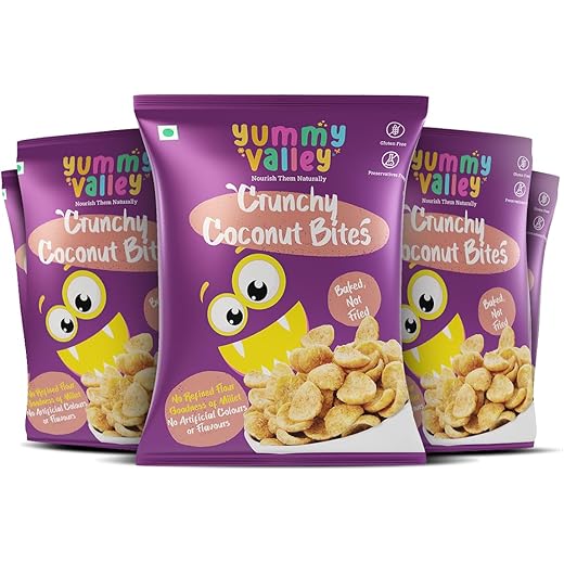 Yummy Valley Crunchy Coconut Bites Pack of 5 Goodness of Jo