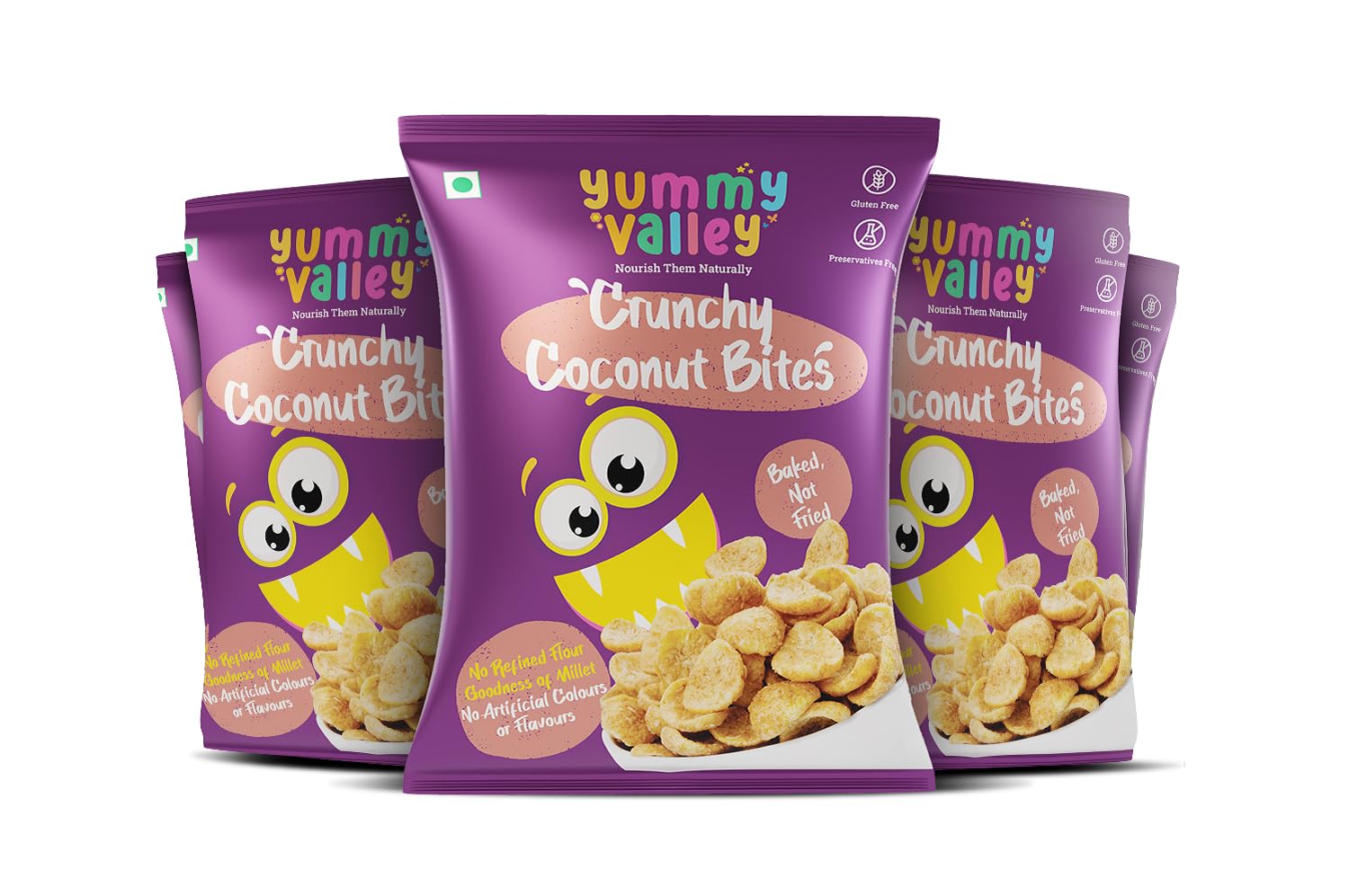Yummy Valley Crunchy Coconut Bites - Pack of 5 (Goodness of Jowar Millet & Coconut | Super-Healthy Snacks for Kids) (B0CB6HYX68) Amazon Price History, Amazon Price Tracker