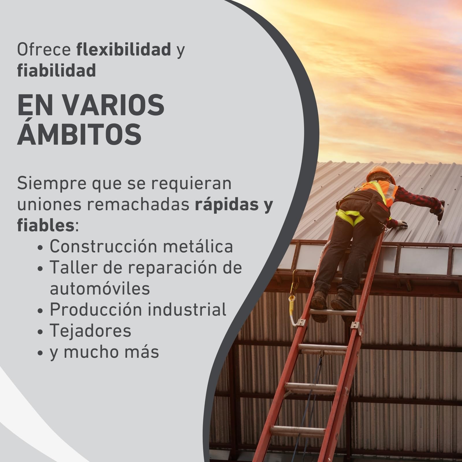 Accesorio para Remachadora para Taladro y Atornillador | Herramienta de Remachado para Aluminio, Acero y Acero Inoxidable | Adaptador para Remaches de 2,4-4,8 mm | Pistola de Remaches Adaptador