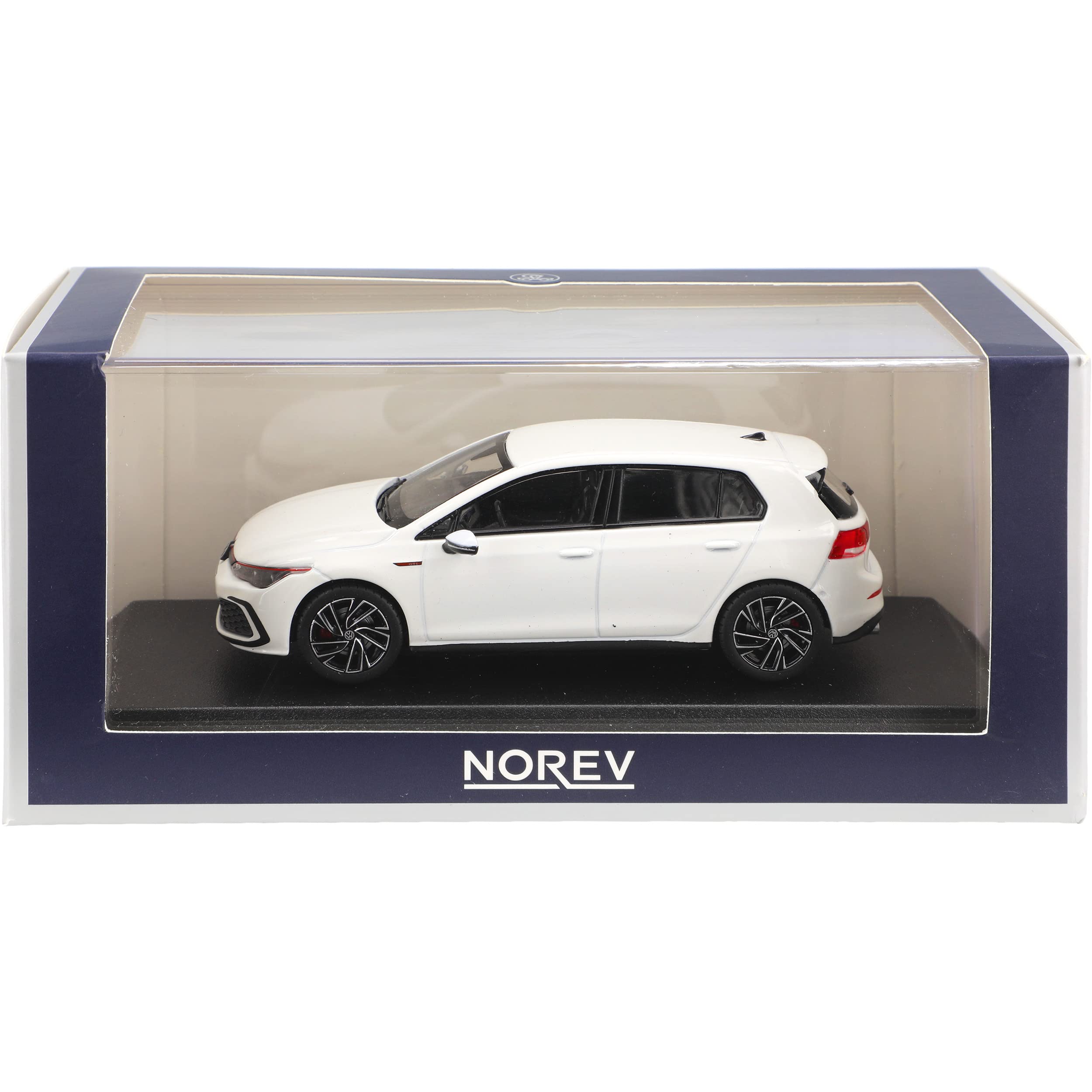 Volkwagen Golf VIII G*T*I 5 Türer Weiss 8. Generation Ab 2019 1/43 Norev Modell Auto mit individiuellem Wunschkennzeichen