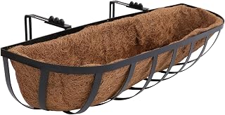 Milisten 1pieza Cesta Colgante De Hierro para Flores Decoración De Jardín y Hogar Diseño Chic Color Marrón para Plantas y Arreglos