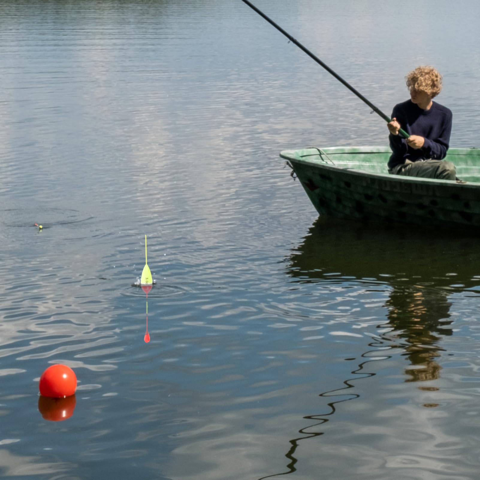 Milisten Attaquer Pôle Crochets des Bâtons Flotteur De Pêche Flotteurs De Canne À Pêche Kit De Leurre De Pêche Mer Matériel De Pêche Acier Inoxydable Yellow