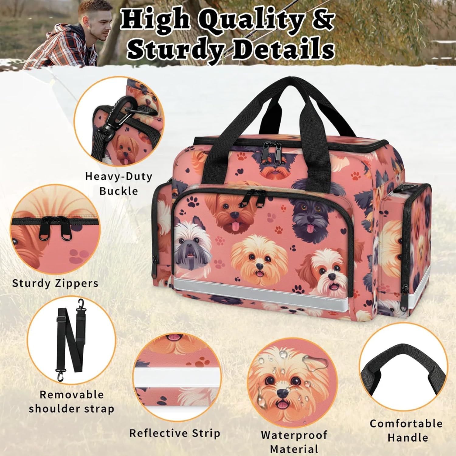 First Aid Bags Empty, Therapy Dog Emergency Bag First Aid Kit Multiple Compartment Kit Carrier On Call Trauma Bag for Paramedics Emergency Medical Supplies Kit