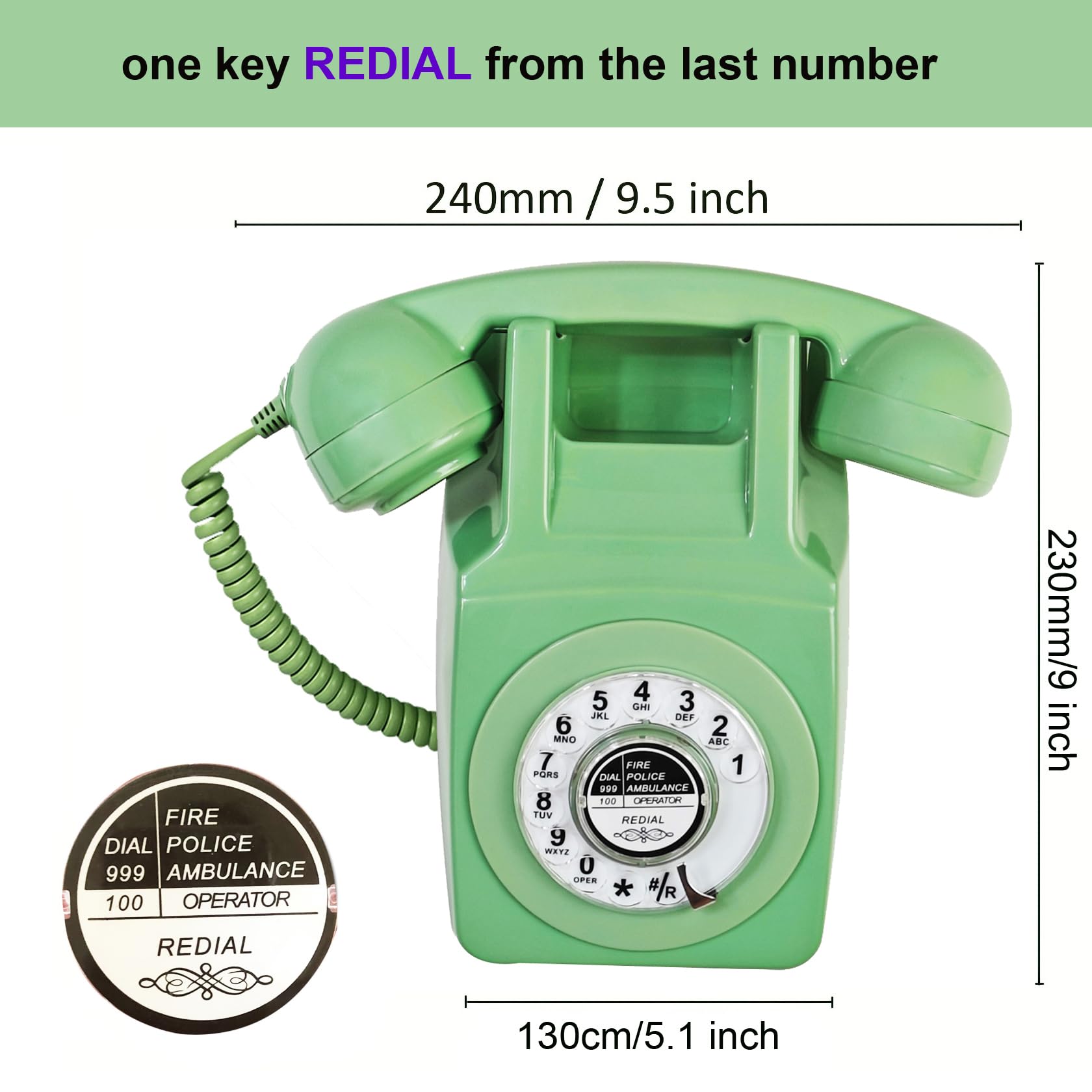 Amazon.com : Retro Landline Telephone, Artisam Classic Corded Wall