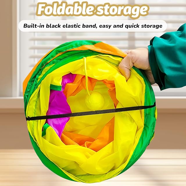 Foto 3 de 7 de ACNCN Túnel para gatos, juguete plegable para gatos para jugar en interiores y exteriores