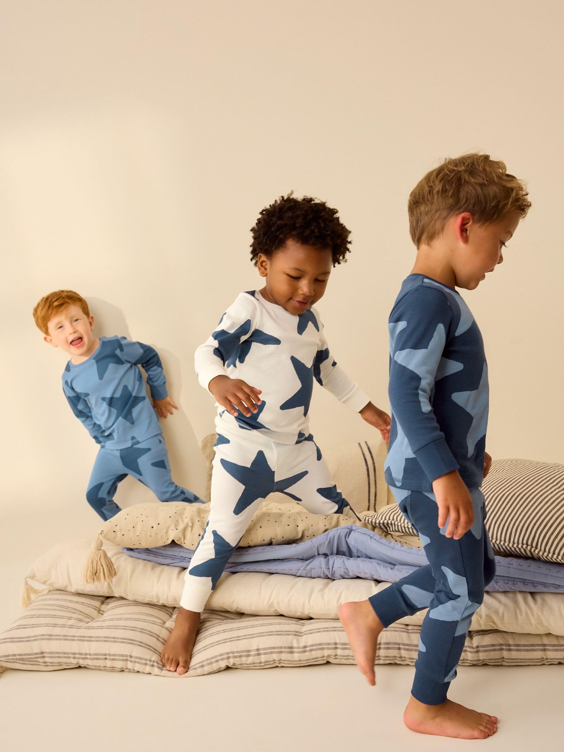 NEXT Garçon Pyjama Douillet 100% Coton, Lot de 3