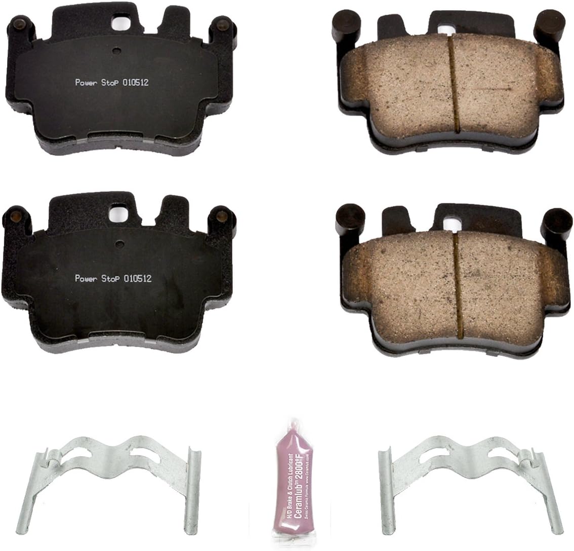 PowerStop Front Brake Pads For Porsche 911 1999-05 | Porsche Boxster 2000-04 - Z17 Ceramic Brake Pads With Installation Hardware, 17-917