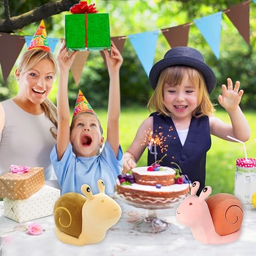 Miniatura 4 de 2 piezas de 9.8 pulgadas de caracol suave de peluche de caracol de dibujos animados de juguete de regalo para decoración