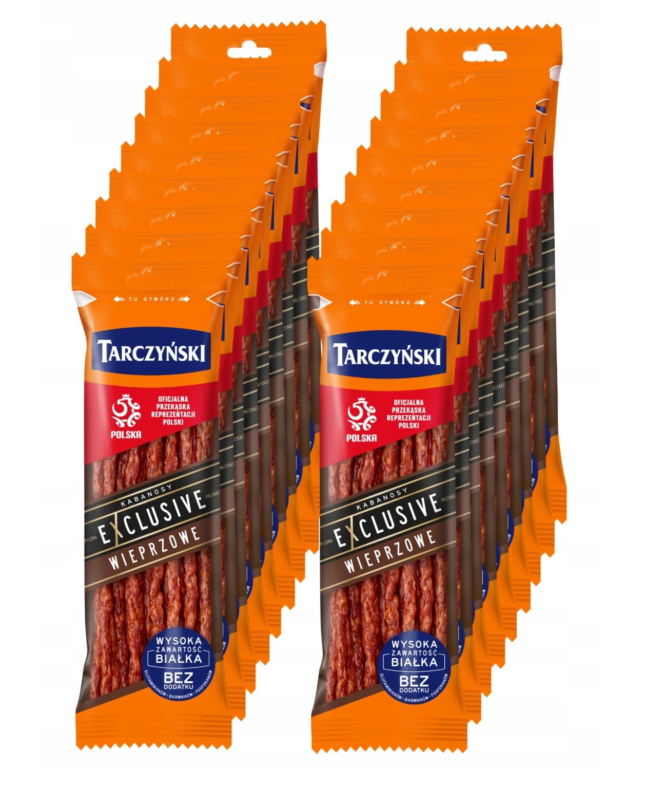 Tarczynski Kabanossi 18x 105g - Cabanossi Schweinefleisch - Kabanos Wurst