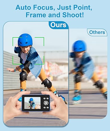 Miniatura 3 de Cámara digital 4K, cámara VITALUXE FHD para niños, enfoque automático real de 13MP 16x zoom, pantalla LCD de 2.83 pulgadas, cámara compacta pequeña