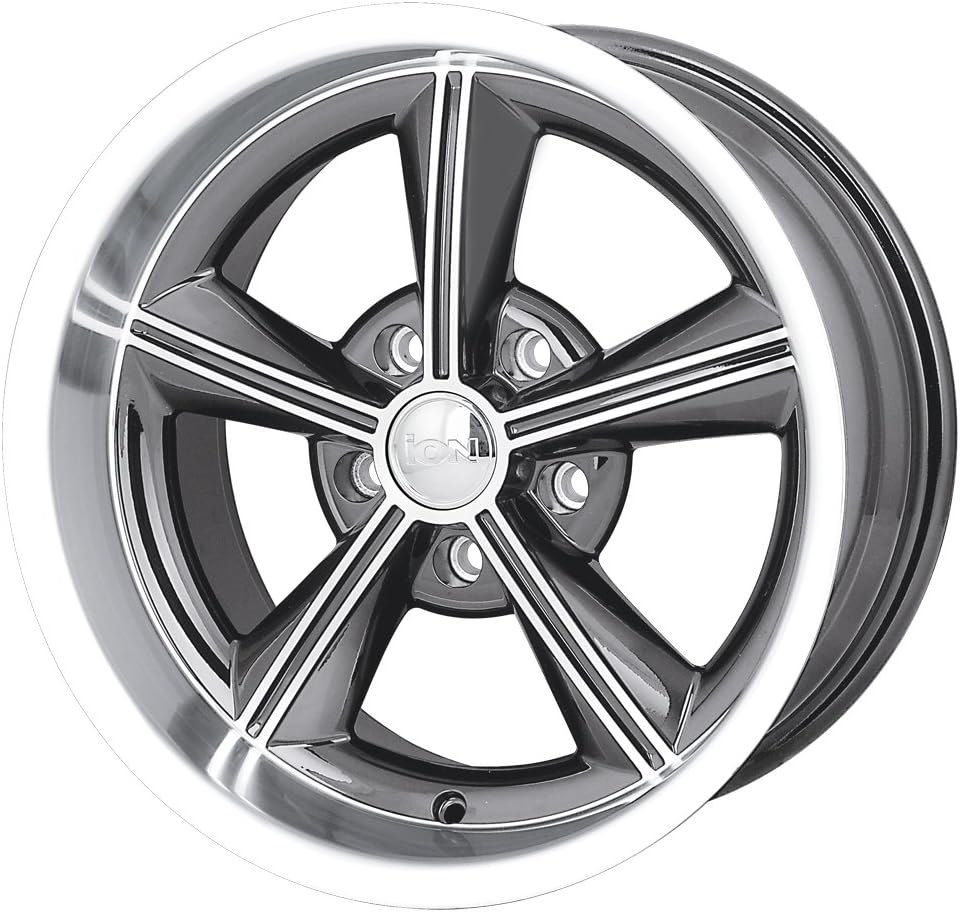 Ion Alloy 625 Grey Wheel with Machined Lip (17x7"/5x114.3mm)
