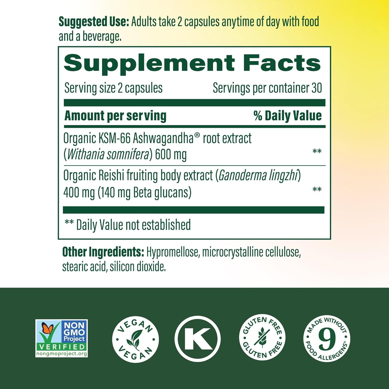 MegaFood Superfood Mushroom Stress Relief - Reishi Mushroom Supplement Clinically Studied to Reduce Stress - Doctor Formulated with Ashwagandha KSM 66 - Vegan, Gluten-Free - 60 Capsules, 30 Servings