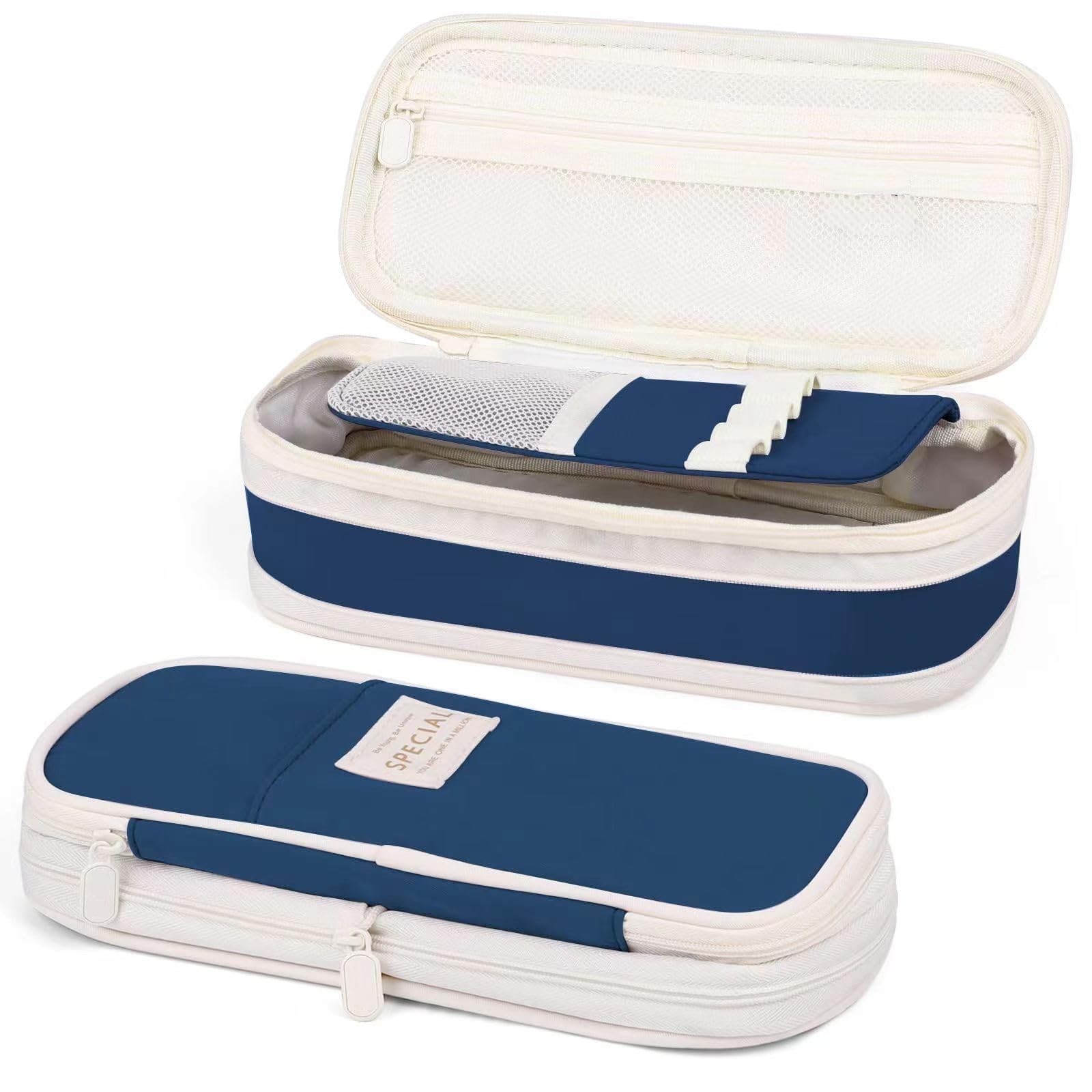 Mincerfit Large Capacity Pencil Case Organizer,Big Pencil Pouch with Zipper Compartments,Cute Pencil Case Aesthetic Pen Pouch Bag for Office Art (B0C5T8S9RD) Amazon Price History, Amazon Price Tracker