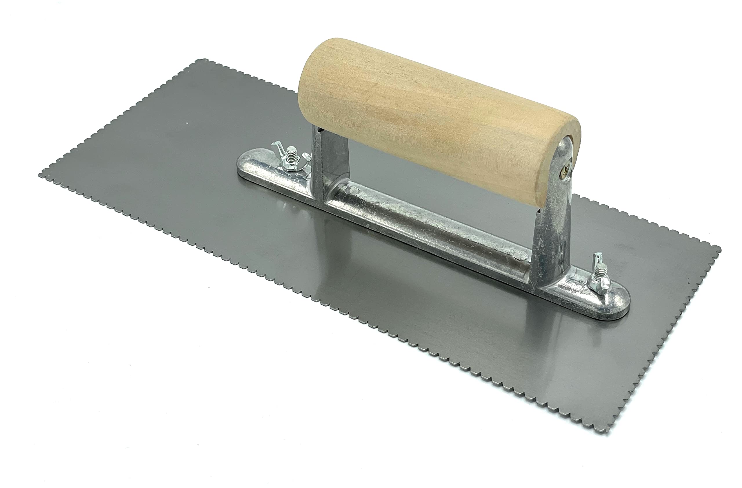 CCA 1.5mm V-Notch Adhesive Trowel with Wooden Handle for Vinyl Flooring