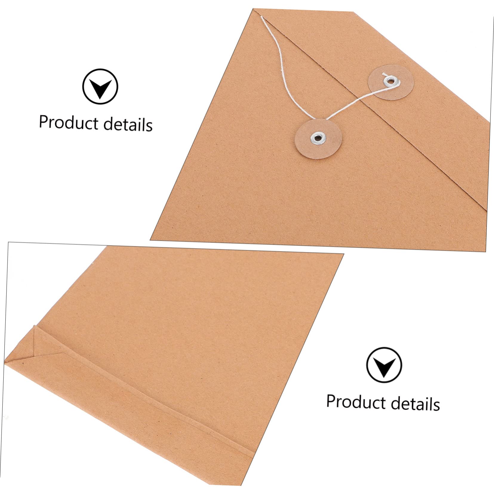 Veemoon 25 Piezas Cartera de Papel Kraft Unidades de Portadocumentos Carta Organizador de Archivos para Papelería de Oficina Carpeta Portadocumentos Bolsa de Papel Kraft Carpeta