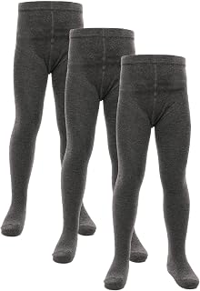 Girls Cotton Rich Uniform School Tights Pack Of 3 Warm Soft and Durable Girls Tights for Comfortable Schoolwear Age 2-13 Years