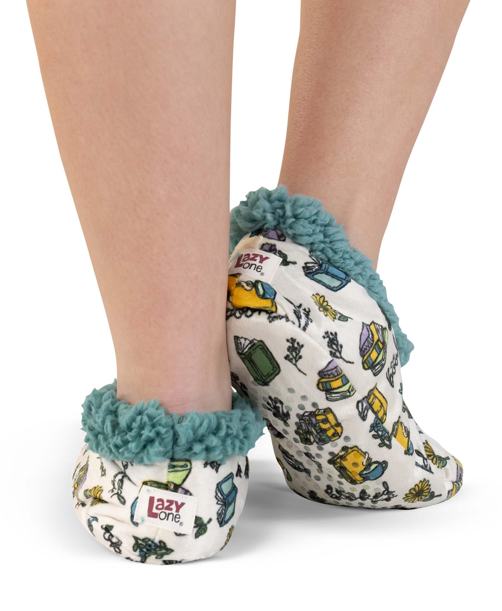 Lazy One Calcetines mullidos para mujer, bonitas pantuflas con forro polar, calcetines antideslizantes