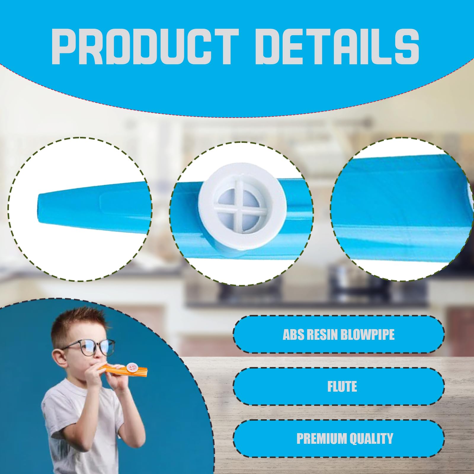 20Pcs Kazoos Multipack, Kazoo Instrument, Card Flute Accompaniment Toy, Multi-Color Kazoo Kazoos for Kids Beginners - Image 3