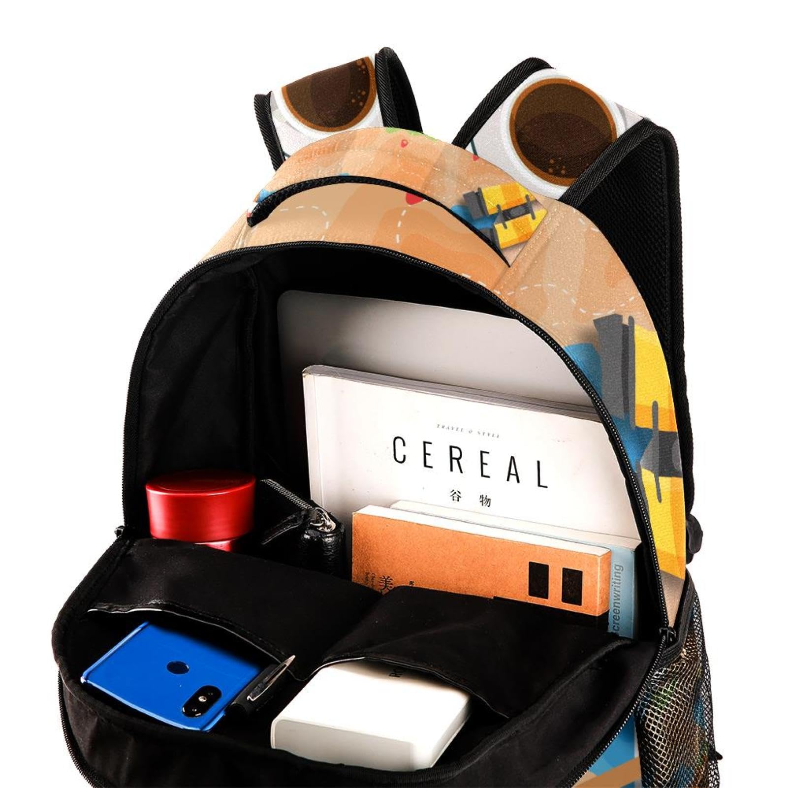 Zaino scolastico di grande capacità, borsa per libri estivi, articoli da viaggio, zaino per computer portatile, impermeabile, per adolescenti, ragazze, ragazzi, adatto per notebook da 15,6