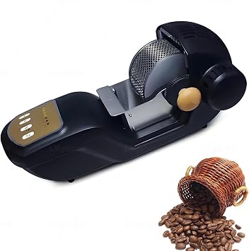 Electric Coffee Bean Roaster Machine for Home Use, 1600W Automatic Hot Air Roaster with Removable Stainless Steel Basket, Countertop Design for Small Batch Roasting
