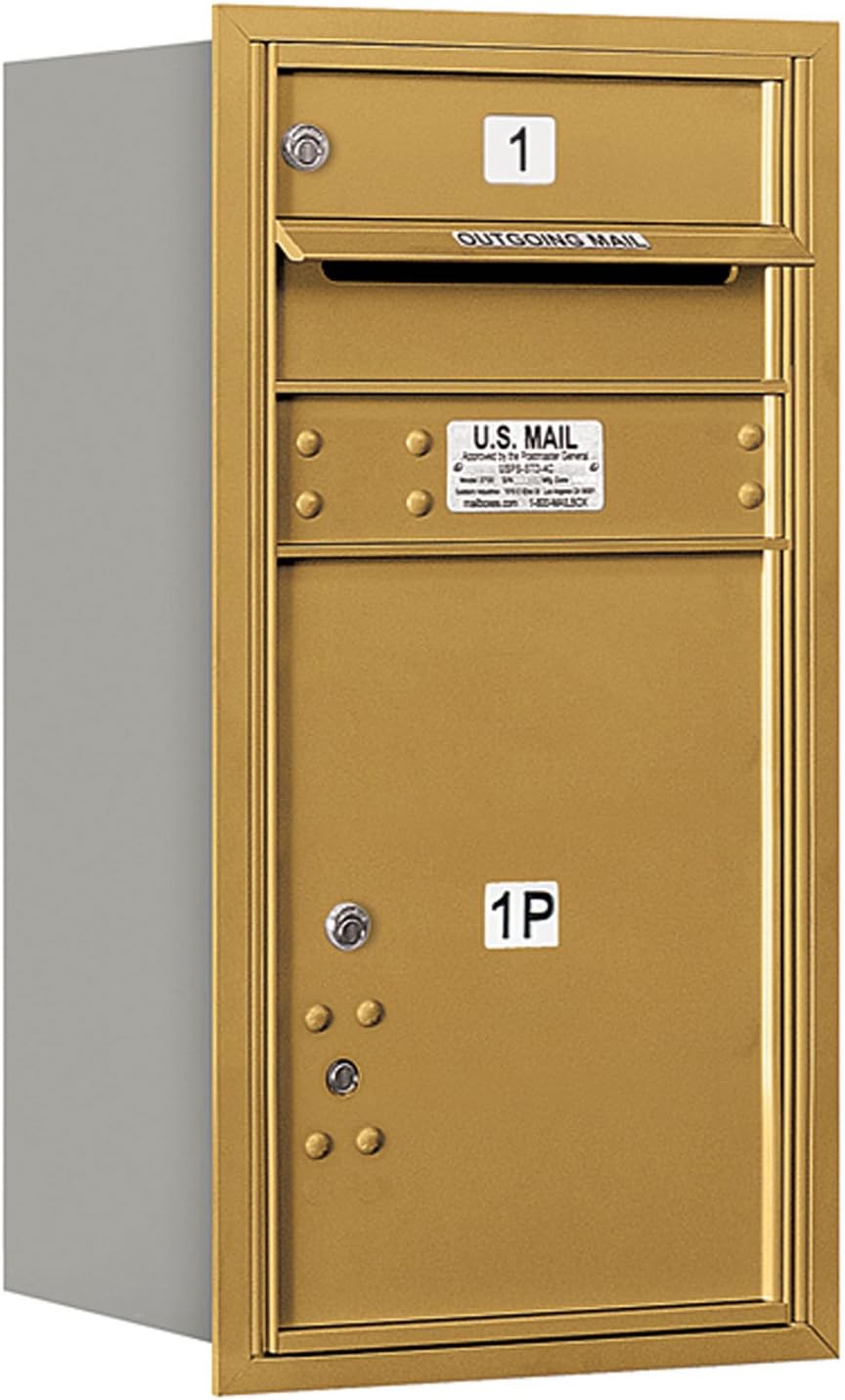 Salsbury Industries 3708S-01GRP 4C Horizontal Mailbox, Gold