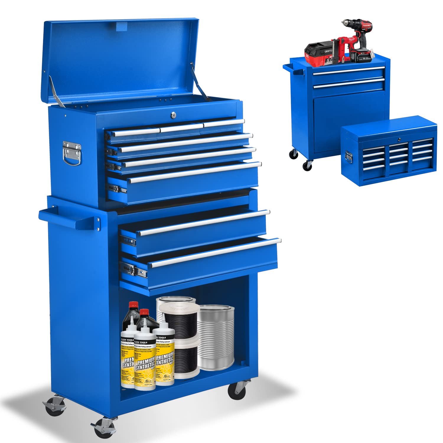 Buy Fine Style 8Drawer Rolling Tool Chest Tool Box,Removable Tool