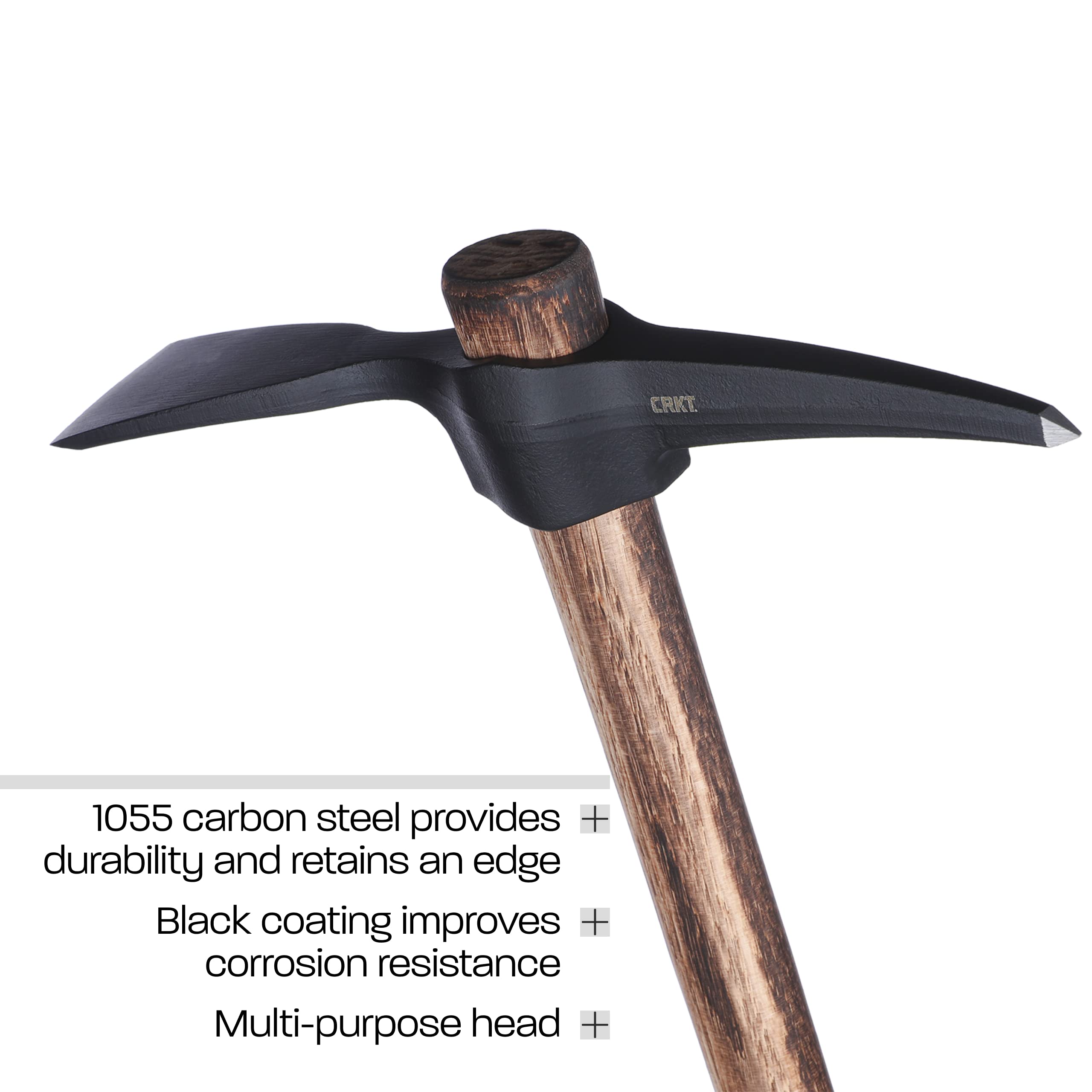 CRKT Chogan Mattock Outdoor Overland Pickaxe, 1055 Carbon Steel