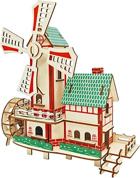 Log Cabin Mini House 3D Wooden Puzzle Building Kit for Adults Teens | Laser-cut eco wood decor gift for teens & adults 14+, mostly glue-free assembly house building craft