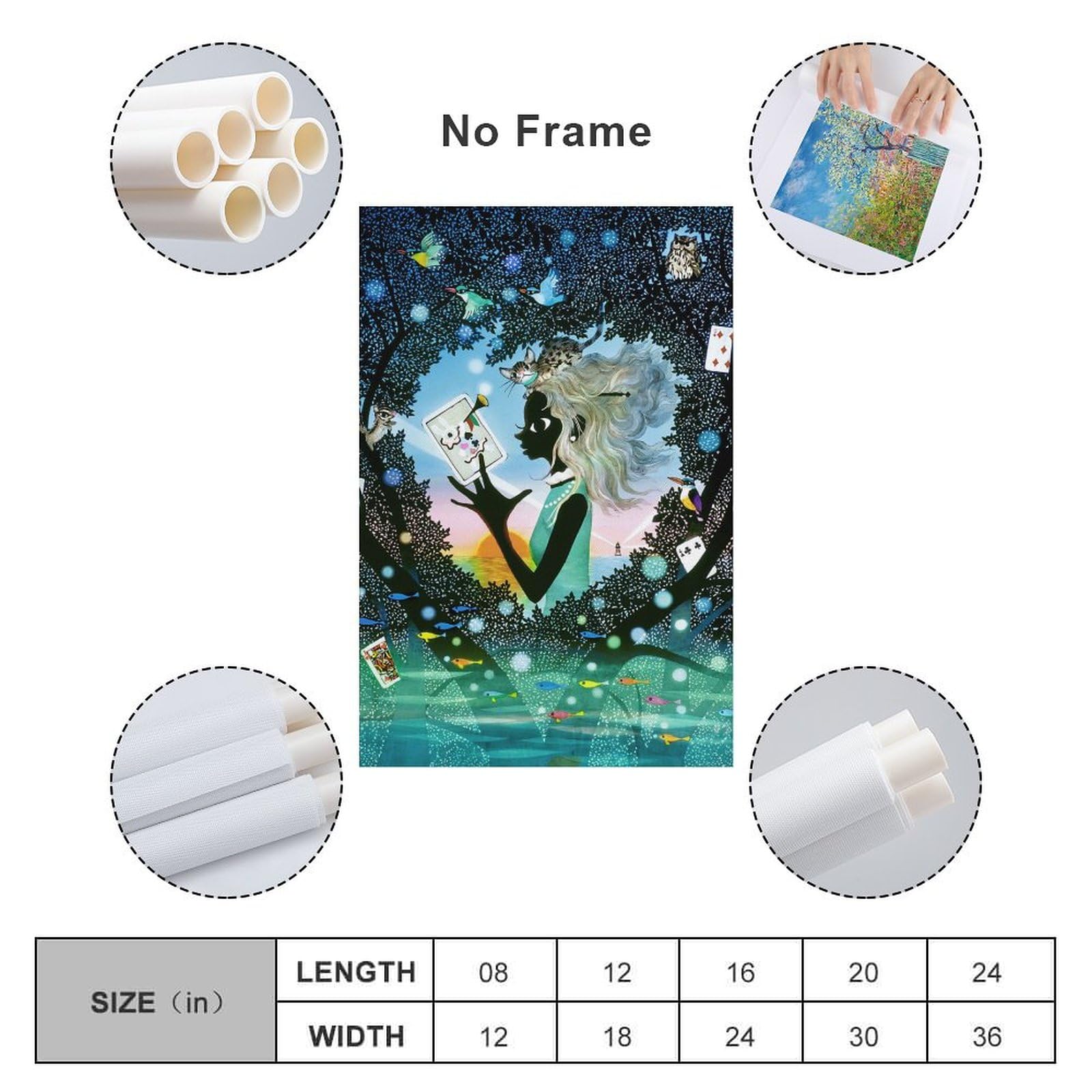 Amazon.co.jp: 藤城清治 アリスのハート 絵画 ポスター 工芸品の