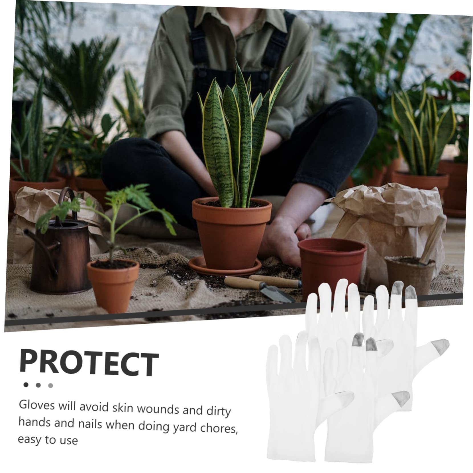 Hemobllo 8pares Guantes De Jardinería De Thin Antideslizantes Comodidad y Flexibilidad Para Uso Exterior