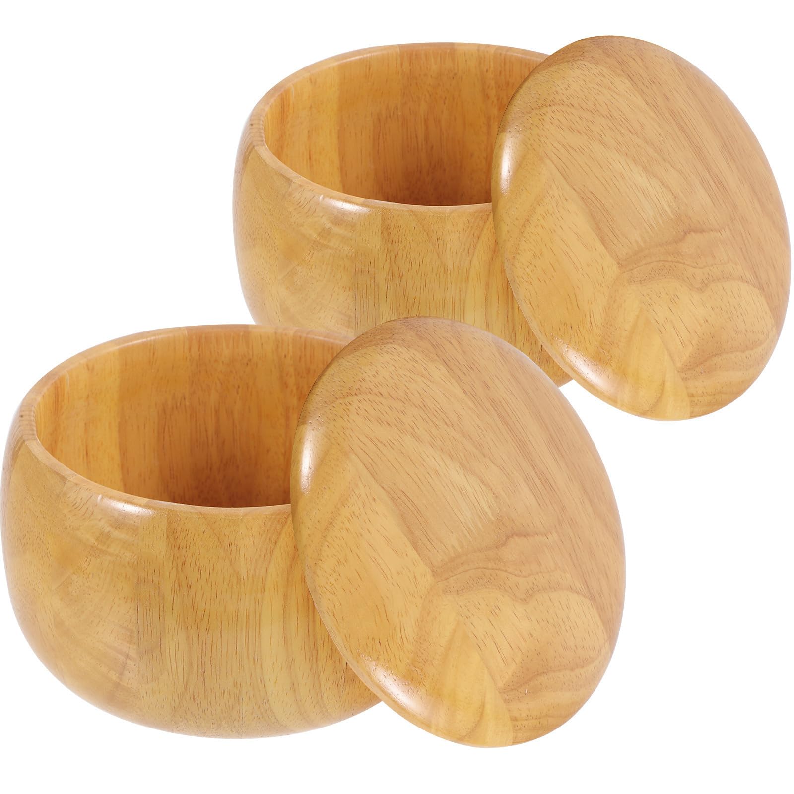 2 Pièces Boîte de de Jeu Go en Bois, Grosse, Portable et Légère