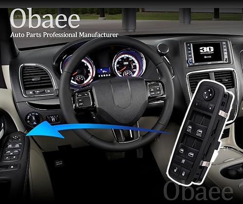 Miniatura 5 de Obaee Interruptor de ventana Botón de control de potencia delantero izquierdo lado del conductor compatible con Dodge Grand CaravanChrysler Town &
