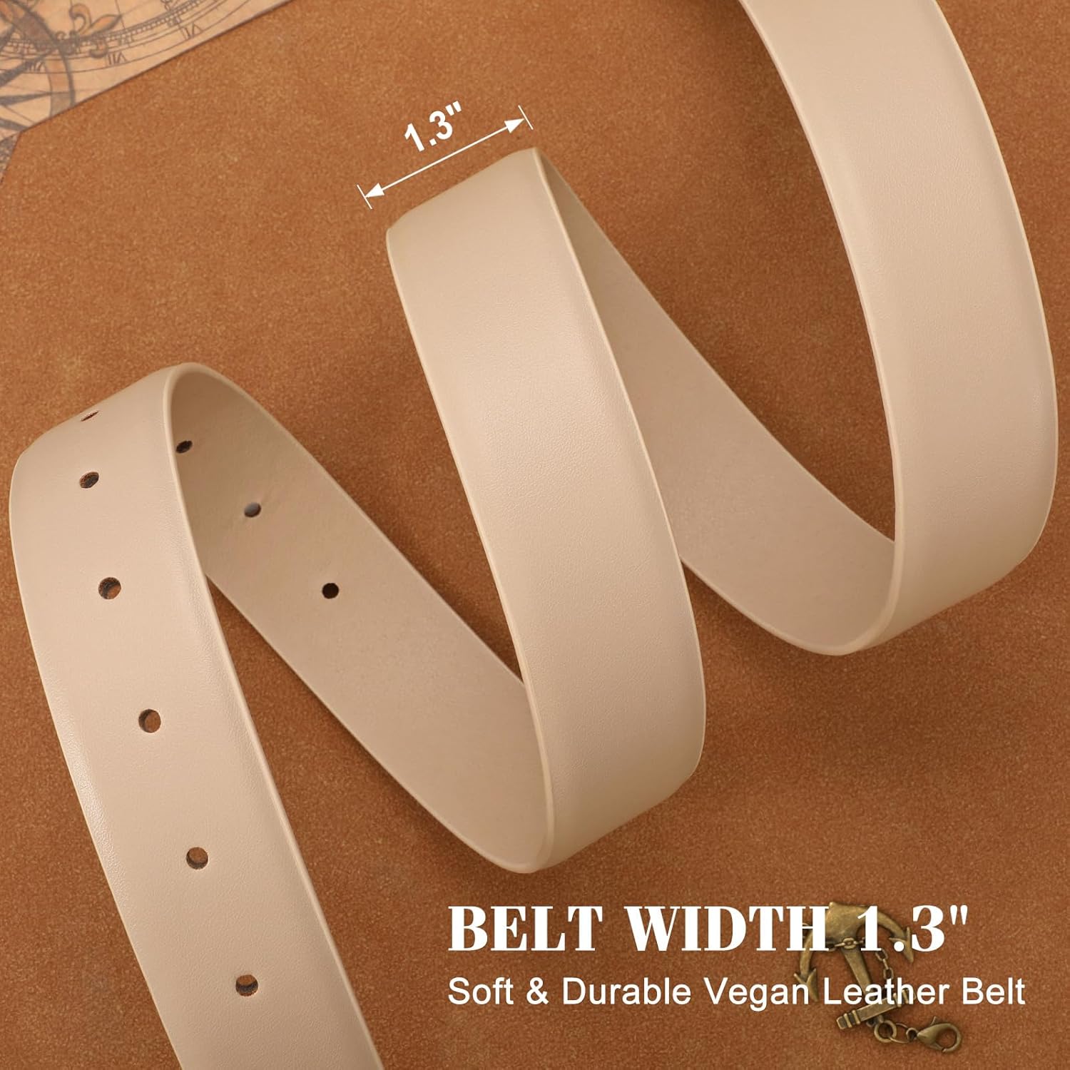 XZQTIVE Western Belt for Women, Modern Rodeo Cowboy Cowgirl Belts, Country Leather Belt Gold Buckle - Image 6