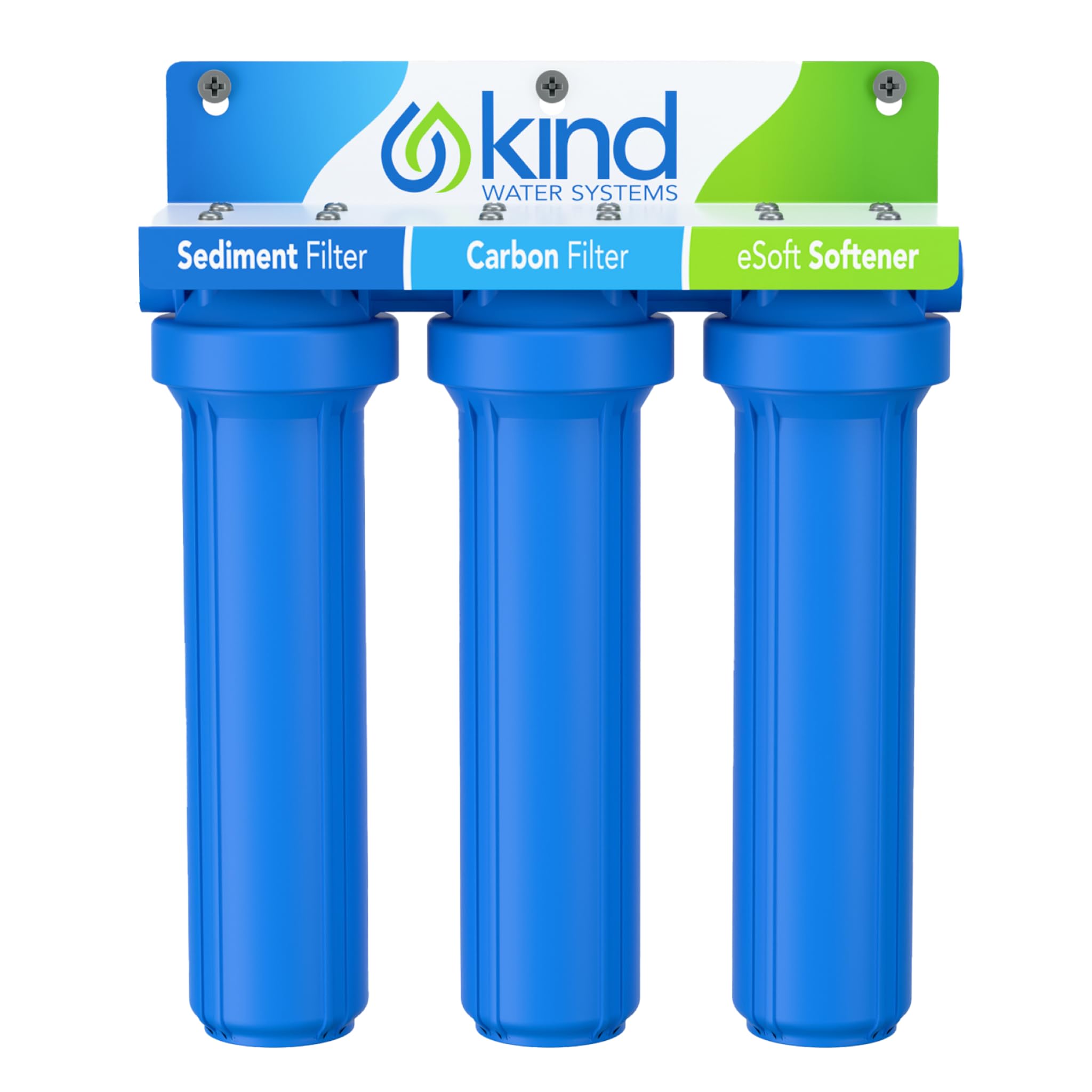 - Kind Water Whole House Water Filter - Salt Free Softener, Sediment Stage, High-Performance Coconut Shell Carbon Block, Protects Pipes & Appliances - Whole House Filter - E-3000