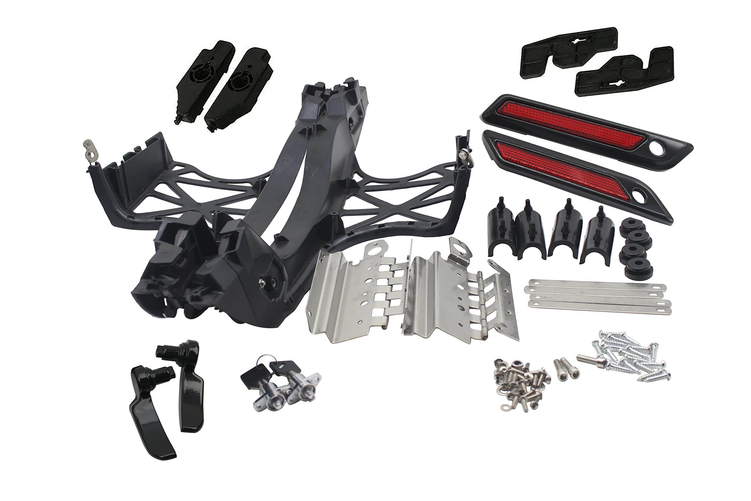 YHMOTO One Touch Opening Saddlebag Black Latch Lids Saddlebag Hardware Kit for Harley Touring 2014-2025 Saddlebag Hardware Latch Set