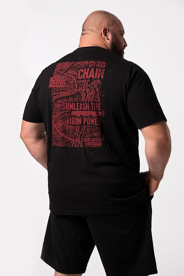 T-shirt Homme JP 1880 DK - Col Rond, Manches Mi-longues, Dos Imprimé, Matière Stretch Pour Liberté De Mouvement
