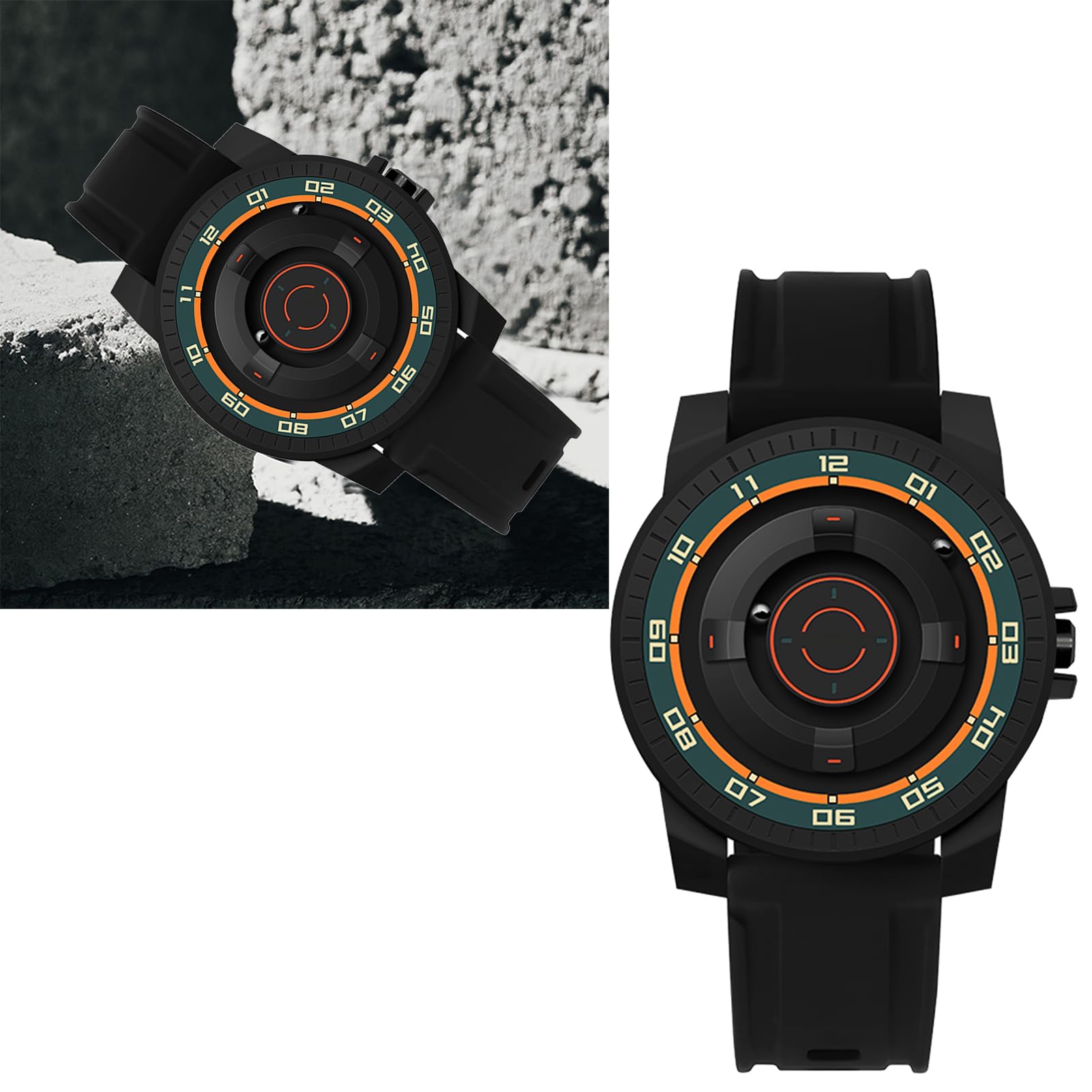 Reloj de Suspensión Magnética Reloj de Pulsera Unisex de Cuarzo Fresco con Concha y Diseño único para Parejas